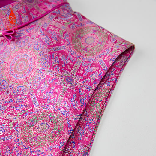 SAINTJOY/上久楷女式宋锦马甲 玫红八达晕 CY1044207011 商品图6