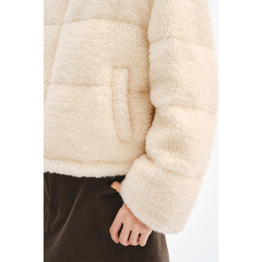 【严选】【90鸭绒】诗凡黎摇粒绒外套2024年冬新款保暖甜美俏皮短款羽绒服SFA180141 商品图3