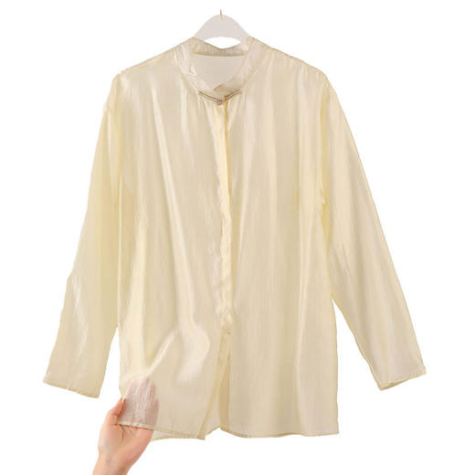 【Women's shirts】新中式国风天丝莱赛尔防晒 轻薄透气凉感衬衫上衣 商品图4