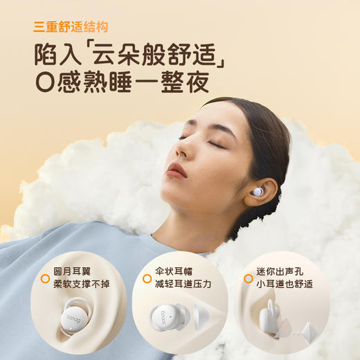 【侧睡不压耳 66+助眠白噪音 睡眠日常两用】塞那sanag TWS睡眠耳机 商品图1