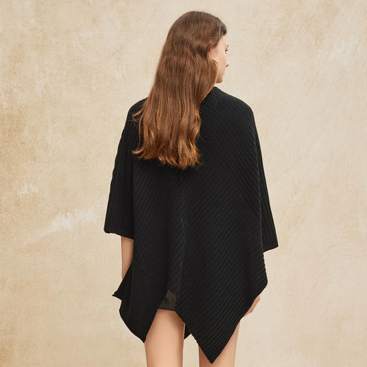 PH615斯尔丽24新款不对称大廓形温柔休闲廓形显瘦侧边垂坠织带毛衫 商品图5