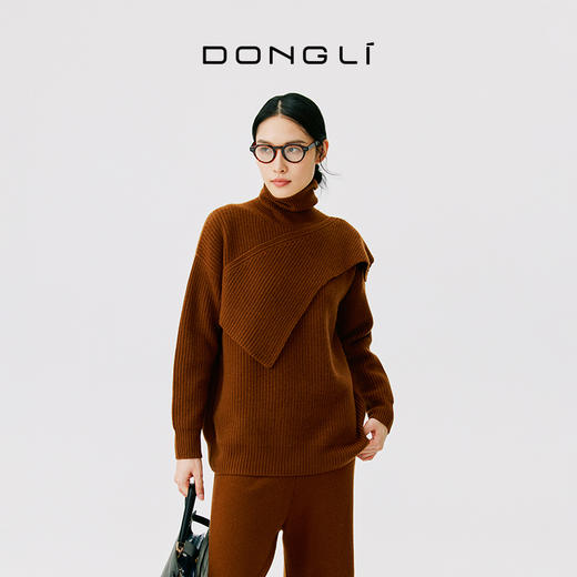 东黎 • 小山羊绒女士秋冬高领外穿套头衫 4660 商品图5