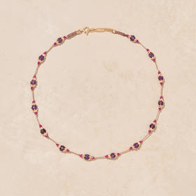 订购8周到｜Tityaravy-Sriphala-繁荣果实 红碧玺 紫水晶 项链［法国设计师］