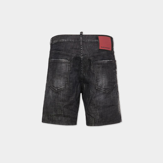 DSQUARED2 男士徽标标签弹力牛仔短裤 灰色 S74MU0858 S30357 900 商品图1