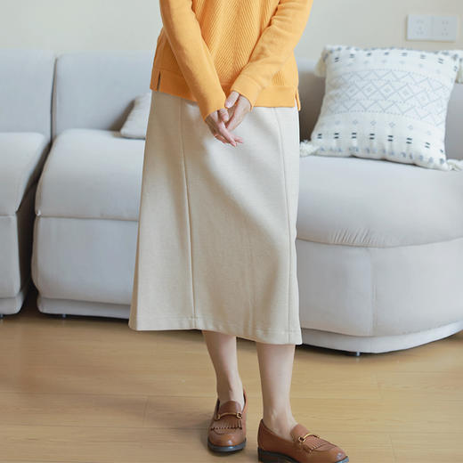 （福利款）5片裙！！牦牛绒厚款针织H型开叉裙 商品图3