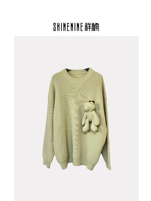 W332843192小熊玩偶套头针织衫 商品图1