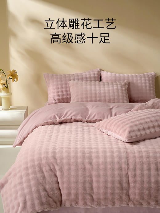 佳丽斯獭兔毛绒四件套牛奶绒加厚2024新款 商品图3