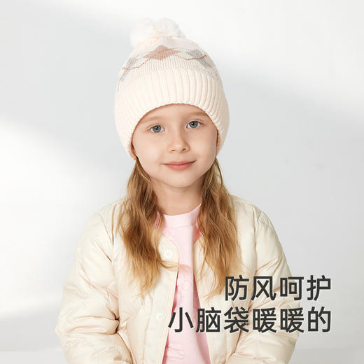 英氏婴儿帽子秋冬儿童毛织帽男童女童保暖针织帽子圆帽新款 商品图2