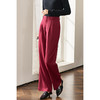 剩S/M/L/XL/XXL 米思阳2026春季新款百搭垂感安可拉红休闲裤高腰通勤西装裤女2062 商品缩略图2