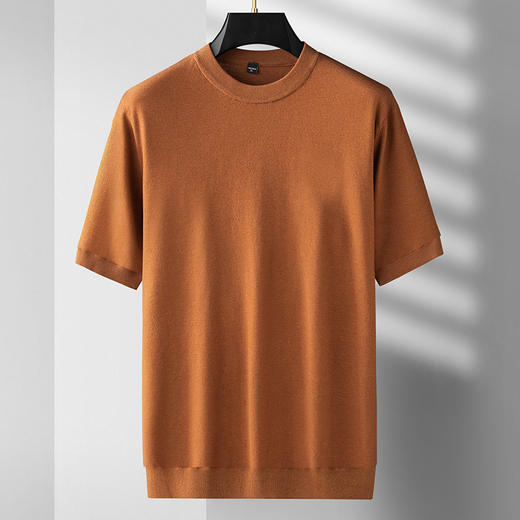 【新款DDS】大依优型大码男装圆领短袖毛衫线衣针织衫休闲加肥加大男士胖子大码内搭上衣毛衣 商品图5