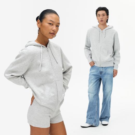 oneup羊毛连帽拉链外套 商品图2