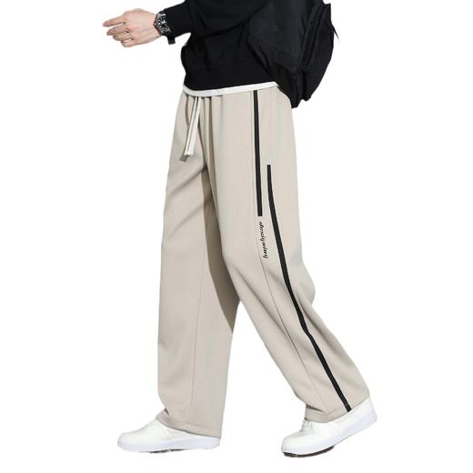 NASA卫裤男士春秋季2024新款垂感直筒休闲加绒长裤宽松阔腿运动裤 商品图4