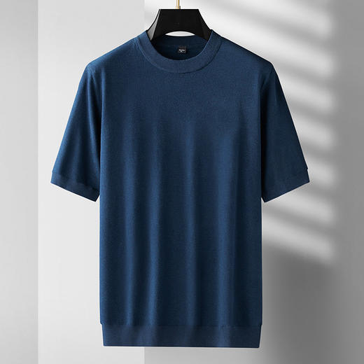 【新款DDS】大依优型大码男装圆领短袖毛衫线衣针织衫休闲加肥加大男士胖子大码内搭上衣毛衣 商品图2