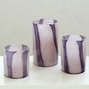 现代简约大口直筒梦幻紫条纹吹制花瓶水培干花蝴蝶兰插花桌面装饰 商品缩略图3