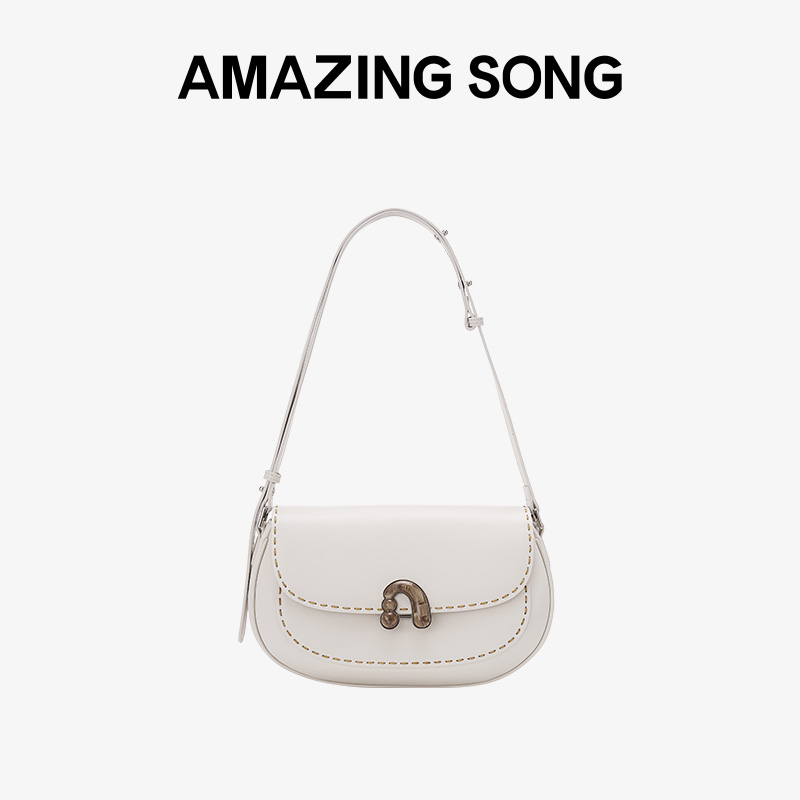 【品牌直发】Amazing Song乙颂 栗子包春夏新款牛皮复古通勤单肩斜挎腋下