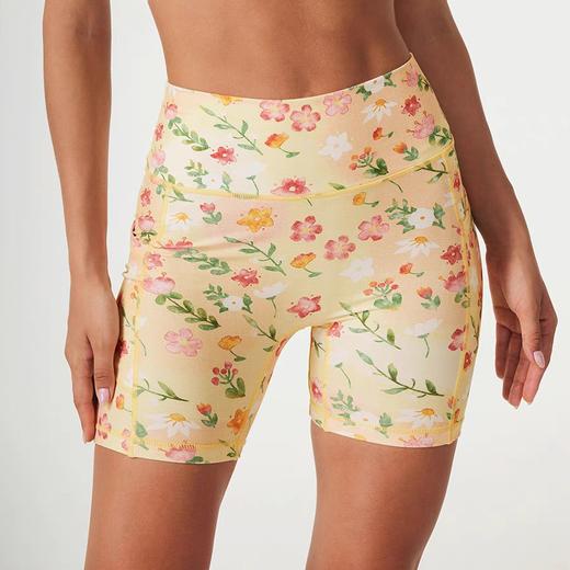 【126元任选2件】跃牌【漫西】系列 印花短裤高腰提臀运动健身跑步瑜伽三分裤女Y205 商品图1