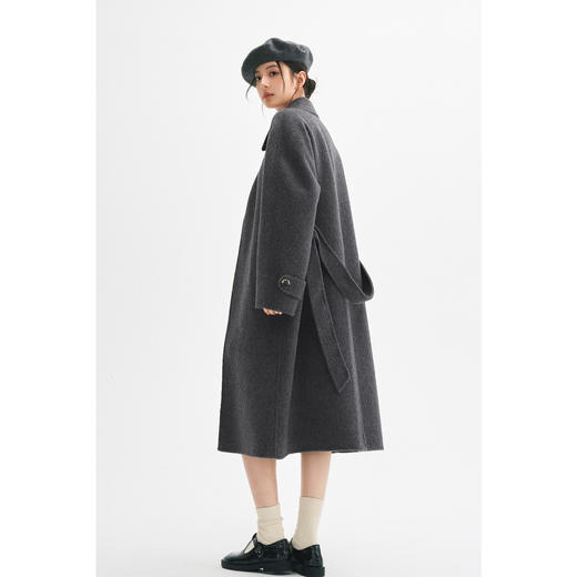 【严选】【骆驼绒大衣】诗凡黎桑蚕丝毛呢外套2024年冬新款质感时髦双面呢SF8570261 商品图4