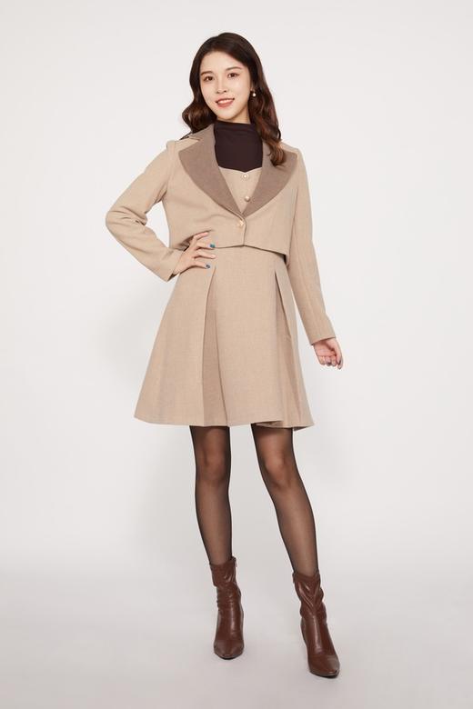 amadella 卡其翻领西装连衣裙套装 10336 商品图1
