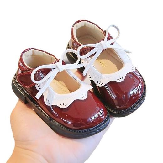 【公主鞋造型，时尚又可爱~】女宝宝一周岁鞋子 春秋季小童公主鞋 婴儿小皮鞋 透气防滑软底学步鞋-QQ 商品图4