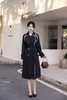 Le Malene 黑卡其拼接大气风衣外套 17278 商品缩略图0