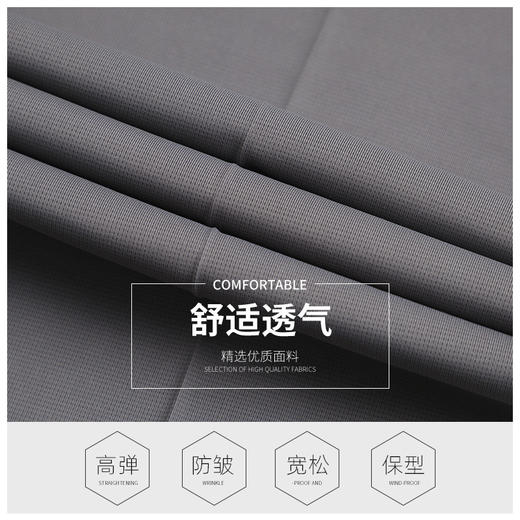 春秋季轻奢西裤 冰丝速干弹力爸爸裤子夏季薄款高腰长裤子直筒宽松中年男裤中老年 商品图3