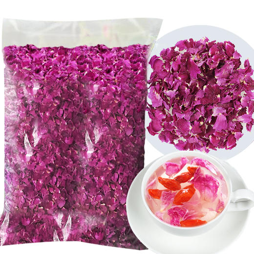 平阴玫瑰花茶食用玫瑰花 可烘焙做阿胶糕冰粉 可食用玫瑰花瓣茶 商品图5