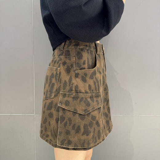 N1侧边口袋豹纹辣妹短半裙40830（卡琪） 秋季 143140200321 商品图2