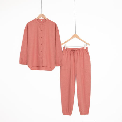 宜色家女士定制款法兰绒全棉家居服 商品图0