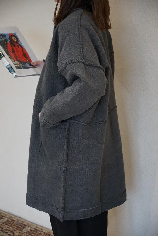 Mittan 丝绵长款拼接设计大衣(CT-37) 商品图5