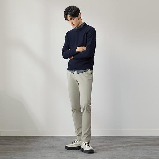 柒牌毛衣男2024秋冬新款时尚休闲中青年含羊毛圆领保暖上衣针织衫	127Y70370 商品图3