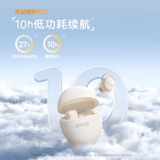 【侧睡不压耳 66+助眠白噪音 睡眠日常两用】塞那sanag TWS睡眠耳机 商品图7