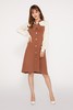 Le Malene 焦糖拼色系带领针织连衣裙 10267 商品缩略图0