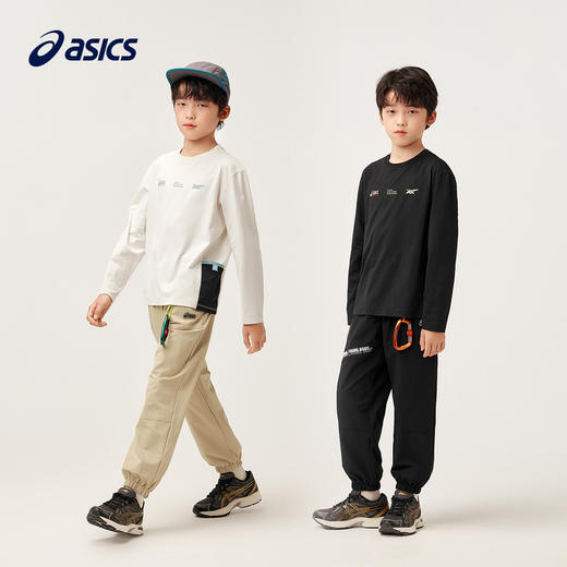 【商城同款】ASICS/亚瑟士童装男童落肩卫衣长袖T恤吸湿速干秋季 商品图4