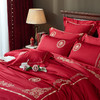 【品牌直营】【婚庆系列 真爱一生】奢享100支刺绣匹马棉婚庆套件四件套六件套 商品缩略图2