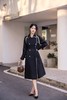 Le Malene 黑卡其拼接大气风衣外套 17278 商品缩略图2