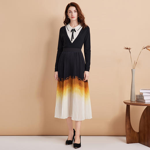 EITIE爱特爱冬新款时尚通勤假两件保暖舒适针织衫7601301 商品图4