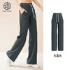 跃牌【瑜堂系列】宽松直筒阔腿裤抽绳高腰提臀健身休闲运动裤女JYJK008 商品缩略图4