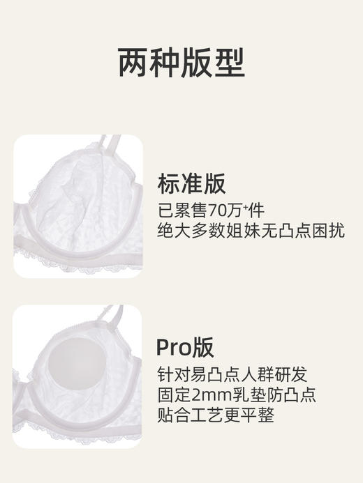 【点彩套装】遐大胸显小文胸套装点彩薄款内衣裤套装女 商品图4