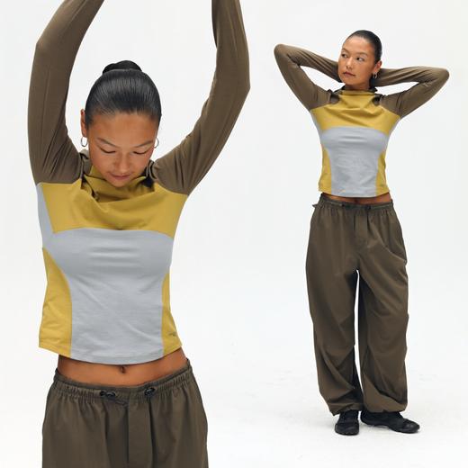 oneup拼接连帽修身运动长袖 商品图4