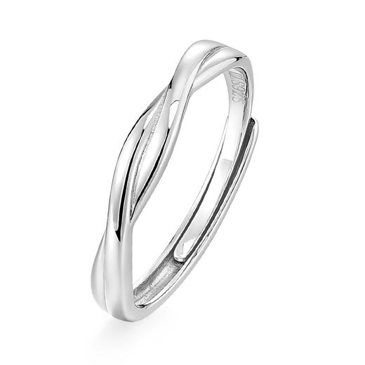 卡蒂罗/KADER 莫比乌斯环对戒 无尽的爱简约开口可调节素圈一对 爱意交织恋爱告白爱无止境配饰 925银 纪念日礼盒 商品图2