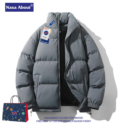 NASA羽绒棉服男外套2024新款冬季棉衣加厚潮牌立领情侣面包服冬装 商品图3