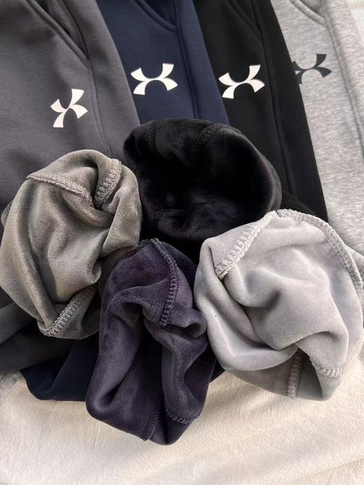 男女同款秋冬加绒水貂绒暖暖卫裤 商品图14