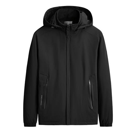 【可拆卸帽】【新款DSF】大依优型大码男装连帽薄棉弹力棉衣夹克加肥加大休闲夹克胖子外套上衣 商品图5