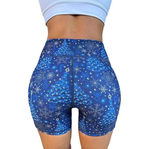 【126元任选2件】跃牌【漫西】系列 卡通印花短裤高腰提臀运动健身跑步瑜伽三分裤女Y205 商品图3