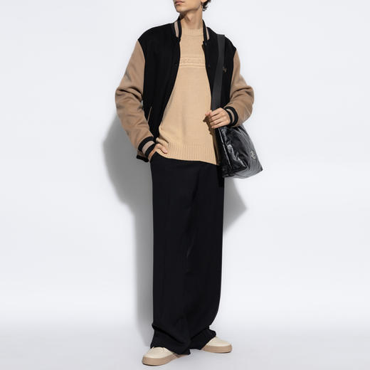 DSQUARED2 男士徽标提花棉质针织衫 驼色 S74HA1475 D13029 110 商品图3