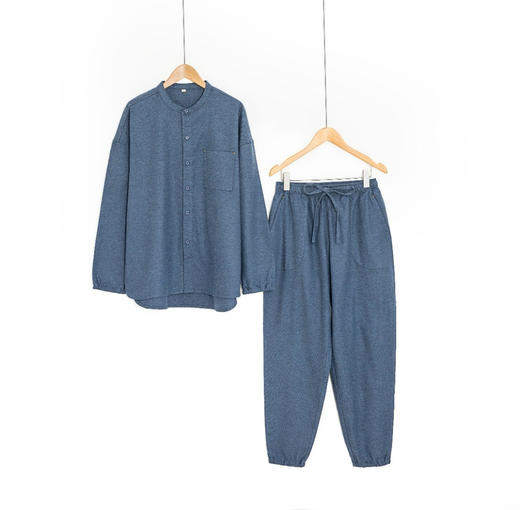 宜色家男士定制款法兰绒全棉家居服 商品图1