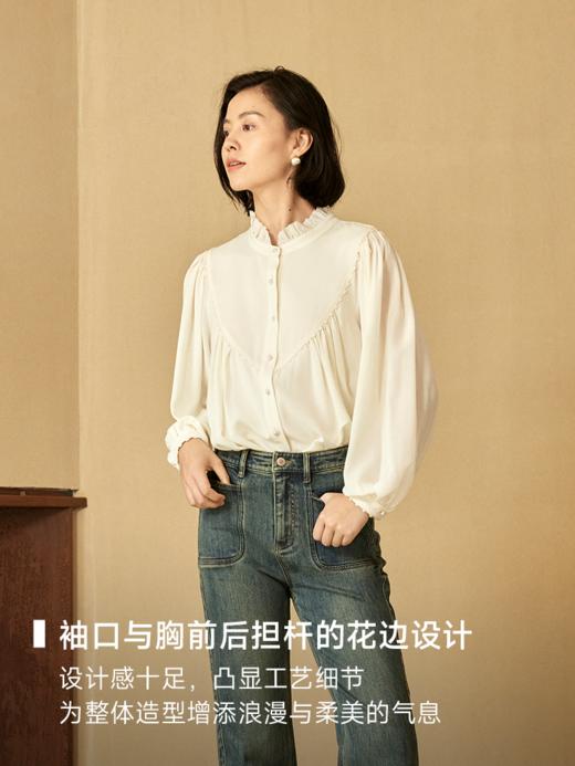温柔乡naia醋酸宫廷风衬衫FCE3SHT008 商品图6