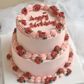 【创意复古花边双层定制款】