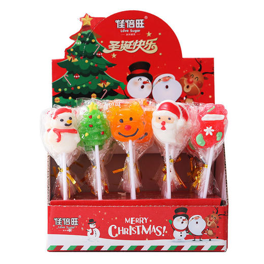 【圣诞好礼！多款可选，气氛十足~】圣诞节糖果盒装 卡通可爱老人头棒棒糖 高颜值零食圣诞节礼物-QQ 商品图4