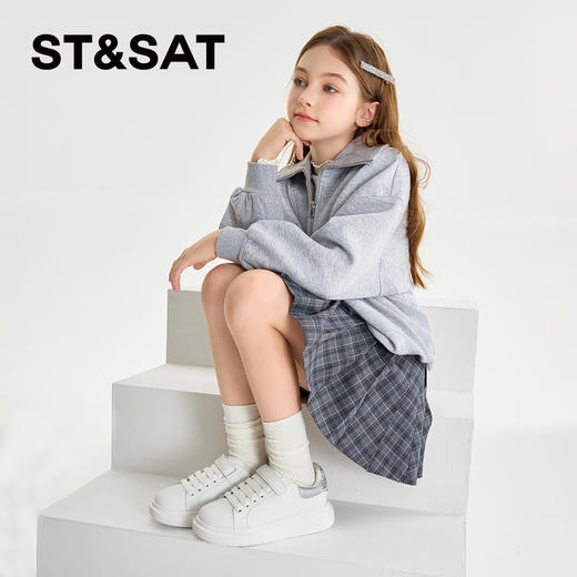 【童鞋】星期六时尚经典百搭舒适男女童小白鞋SSC3192L1F 商品图1